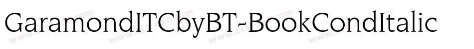GaramondITCbyBT-BookCondItalic字体转换