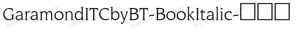 GaramondITCbyBT-BookItalic字体转换