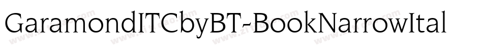 GaramondITCbyBT-BookNarrowItal字体转换