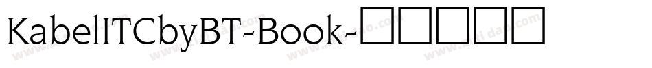 KabelITCbyBT-Book字体转换