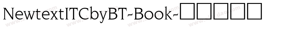 NewtextITCbyBT-Book字体转换