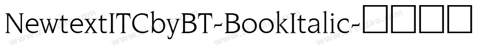 NewtextITCbyBT-BookItalic字体转换