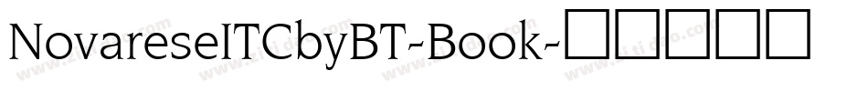 NovareseITCbyBT-Book字体转换