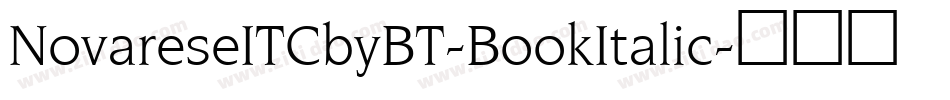 NovareseITCbyBT-BookItalic字体转换