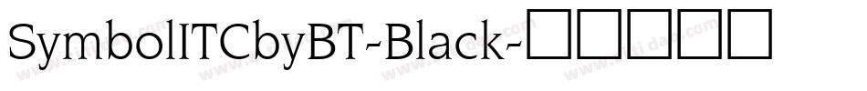 SymbolITCbyBT-Black字体转换