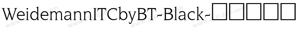 WeidemannITCbyBT-Black字体转换