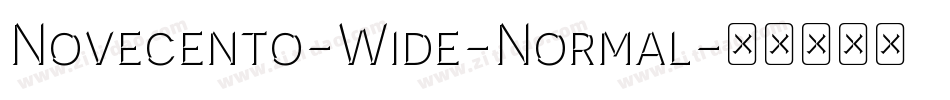 Novecento-Wide-Normal字体转换