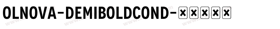 Olnova-DemiBoldCond字体转换