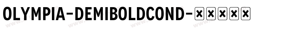 Olympia-DemiBoldCond字体转换