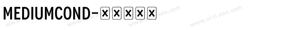 MediumCond字体转换