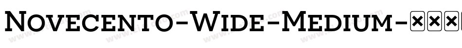 Novecento-Wide-Medium字体转换