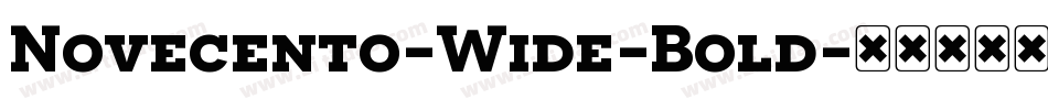 Novecento-Wide-Bold字体转换