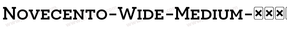 Novecento-Wide-Medium字体转换