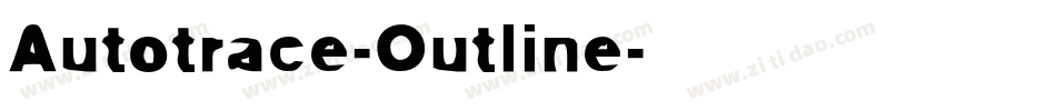 Autotrace-Outline字体转换