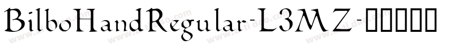 BilboHandRegular-L3MZ字体转换