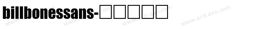 billbonessans字体转换
