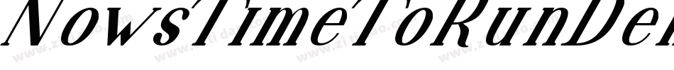 NowsTimeToRunDemo-WyoR4字体转换