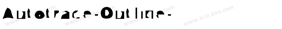 Autotrace-Outline字体转换