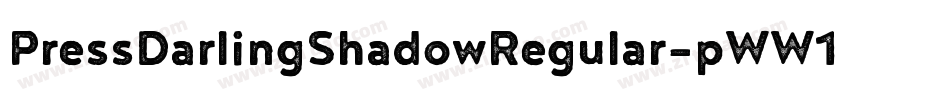 PressDarlingShadowRegular-pWW1字体转换