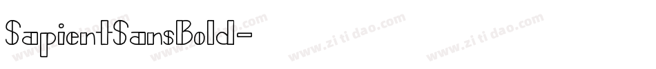 SapientSansBold字体转换