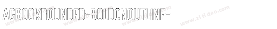 AGBookRounded-BoldCnOutline字体转换