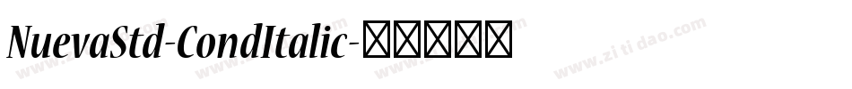 NuevaStd-CondItalic字体转换