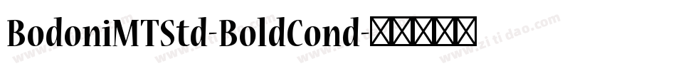 BodoniMTStd-BoldCond字体转换