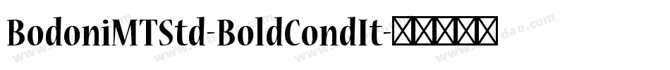 BodoniMTStd-BoldCondIt字体转换