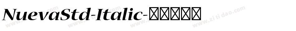 NuevaStd-Italic字体转换