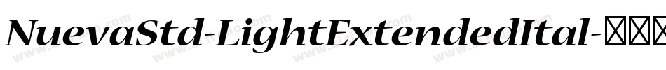 NuevaStd-LightExtendedItal字体转换