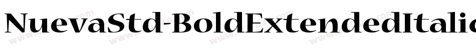 NuevaStd-BoldExtendedItalic字体转换