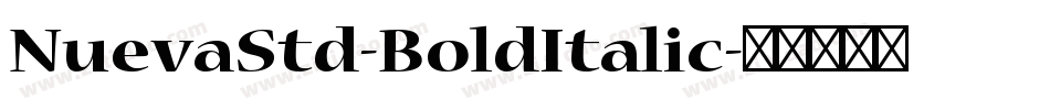 NuevaStd-BoldItalic字体转换