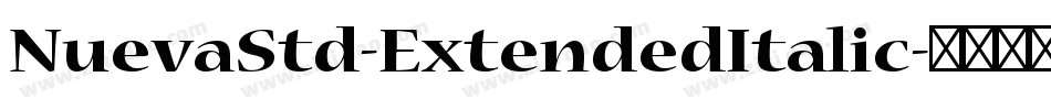NuevaStd-ExtendedItalic字体转换