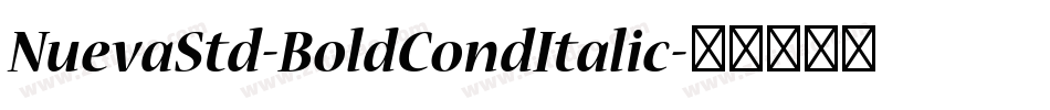 NuevaStd-BoldCondItalic字体转换