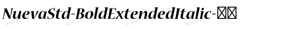 NuevaStd-BoldExtendedItalic字体转换