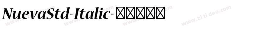 NuevaStd-Italic字体转换