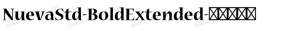 NuevaStd-BoldExtended字体转换