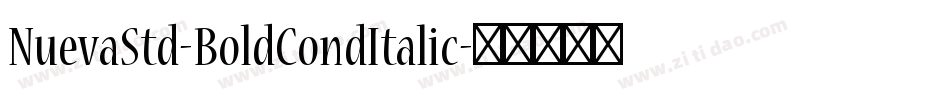 NuevaStd-BoldCondItalic字体转换