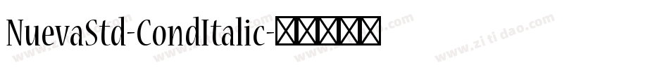 NuevaStd-CondItalic字体转换