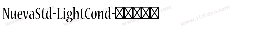 NuevaStd-LightCond字体转换