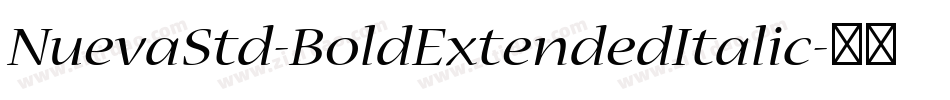 NuevaStd-BoldExtendedItalic字体转换