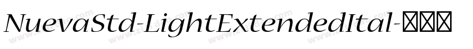 NuevaStd-LightExtendedItal字体转换