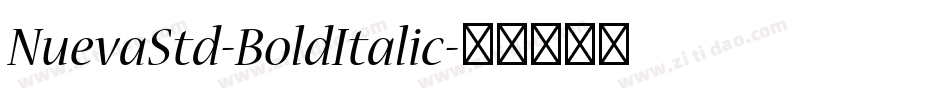 NuevaStd-BoldItalic字体转换