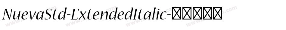 NuevaStd-ExtendedItalic字体转换