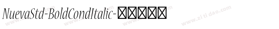 NuevaStd-BoldCondItalic字体转换