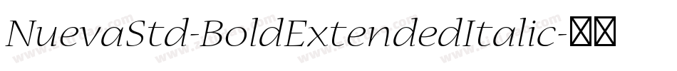 NuevaStd-BoldExtendedItalic字体转换