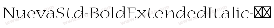 NuevaStd-BoldExtendedItalic字体转换