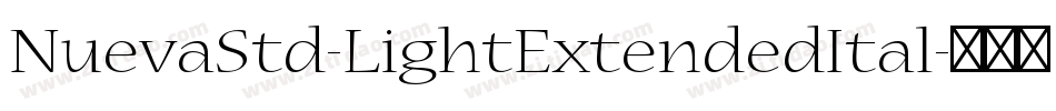 NuevaStd-LightExtendedItal字体转换