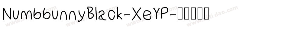 NumbbunnyBlack-XeYP字体转换
