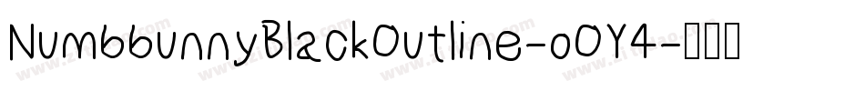NumbbunnyBlackOutline-oOY4字体转换